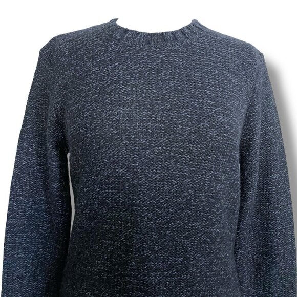 Guide Series Womens Sweater Sz Medium Charcoal Gray Wool Blend Marled Knit - Picture 2 of 6